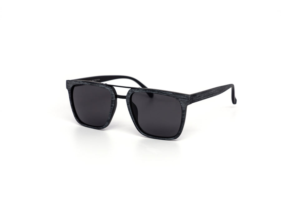 12 Pack: Modern Minimalist Square Wood Aviator Wholesale Sunglasses