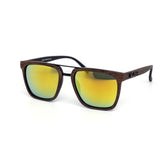 12 Pack: Kush Vintage Wood Square Aviator Mirror Wholesale Sunglasses