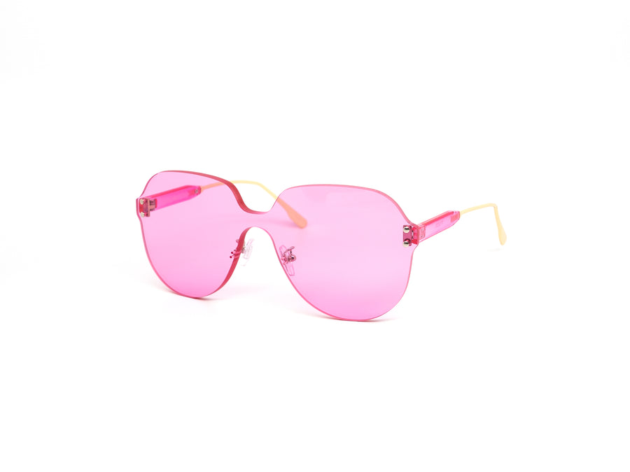 12 Pack: Rimless Solid Thick Uni-Body Color Wholesale Sunglasses
