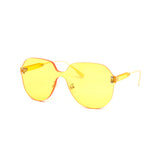 12 Pack: Rimless Solid Thick Uni-Body Color Wholesale Sunglasses