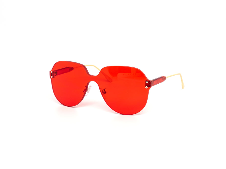 12 Pack: Rimless Solid Thick Uni-Body Color Wholesale Sunglasses