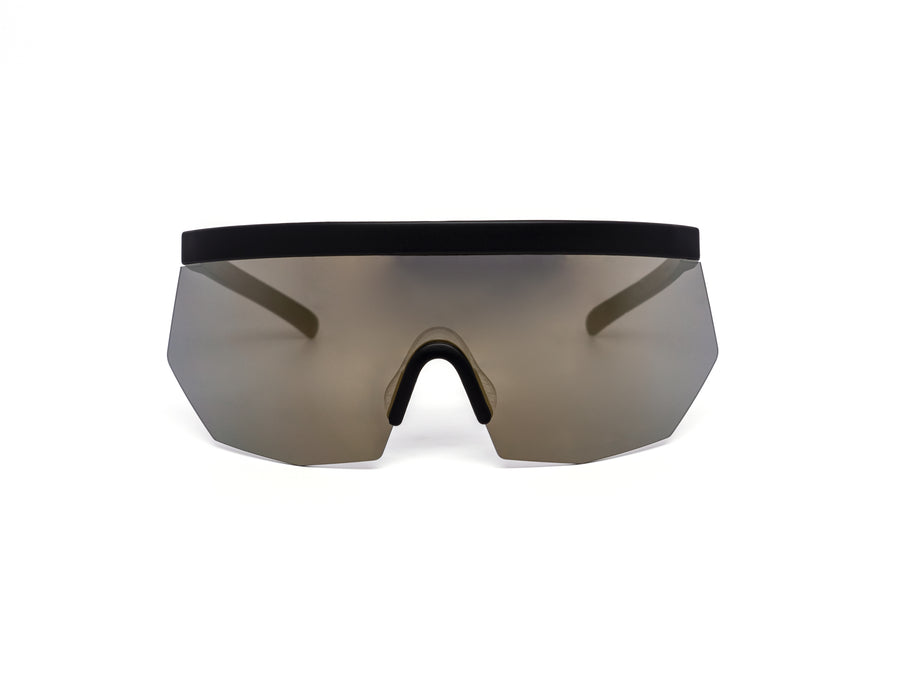 12 Pack: Oversized Sports Shield Assorted Color Mirror Wholesale Sunglasses