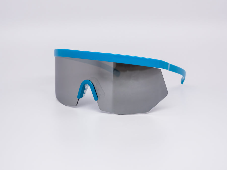 12 Pack: Oversized Sports Shield Assorted Color Mirror Wholesale Sunglasses