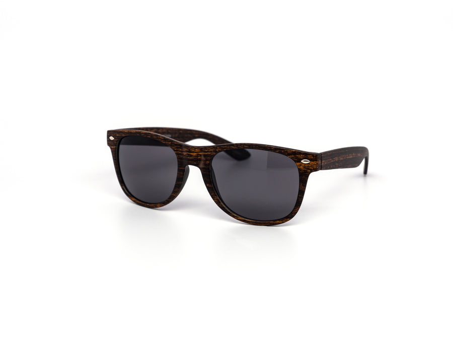 12 Pack: Classy Way Wood Texture Wholesale Sunglasses