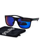12 Pack: Kush Metallic Logo Rebel Mirror with Pouch Wholesale Sunglasses