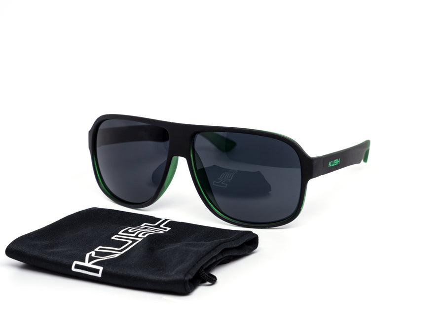 12 Pack: Kush Matte Finish Aviator Wholesale Sunglasses with Pouch