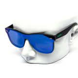 12 Pack: Rimless Kush Color Mirror Monoblock Wholesale Sunglasses