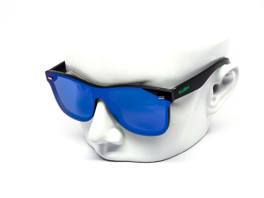 12 Pack: Rimless Kush Color Mirror Monoblock Wholesale Sunglasses