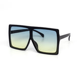 12 Pack: Oversized Square Duo-tone Gradient Rimless Wholesale Sunglasses