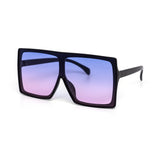 12 Pack: Oversized Square Duo-tone Gradient Rimless Wholesale Sunglasses