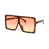 12 Pack: Oversized Square Duo-tone Gradient Rimless Wholesale Sunglasses
