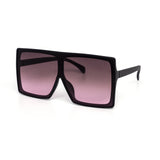 12 Pack: Oversized Square Duo-tone Gradient Rimless Wholesale Sunglasses