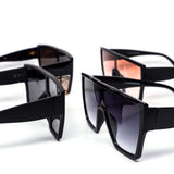 12 Pack: Oversized Flat-top Square Stylish Wholesale Sunglasses