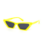 12 Pack: Neon Flat Super Cateye Wholesale Sunglasses