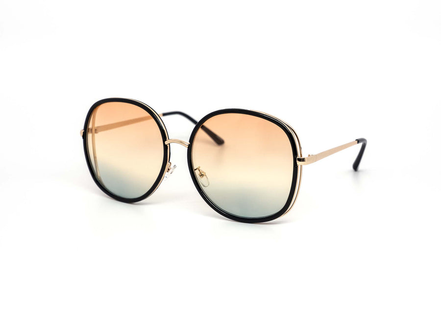 12 Pack: Oversized Round Double Ring Duo-tone Wholesale Sunglasses
