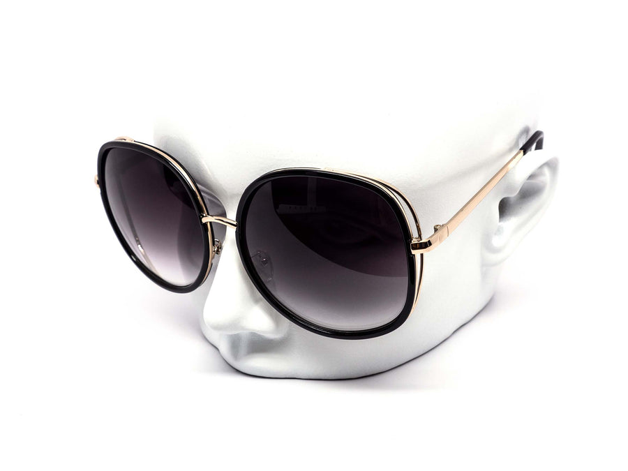 12 Pack: Oversized Round Double Ring Duo-tone Wholesale Sunglasses