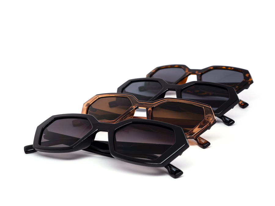 12 Pack: Minimal Soto Hexa Assorted Wholesale Sunglasses