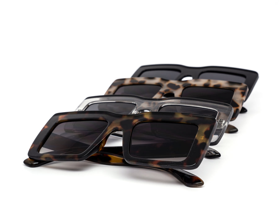 12 Pack: Elegant Chunky Square Gradient Wholesale Sunglasses