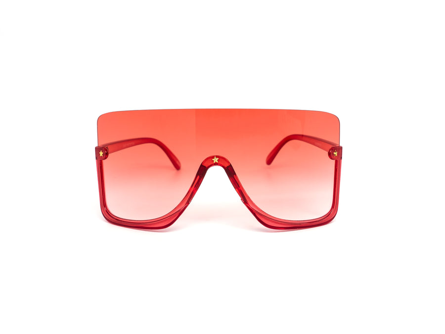 12 Pack: Oversized Semi-rimless Color Gradient Shield Wholesale Sunglasses