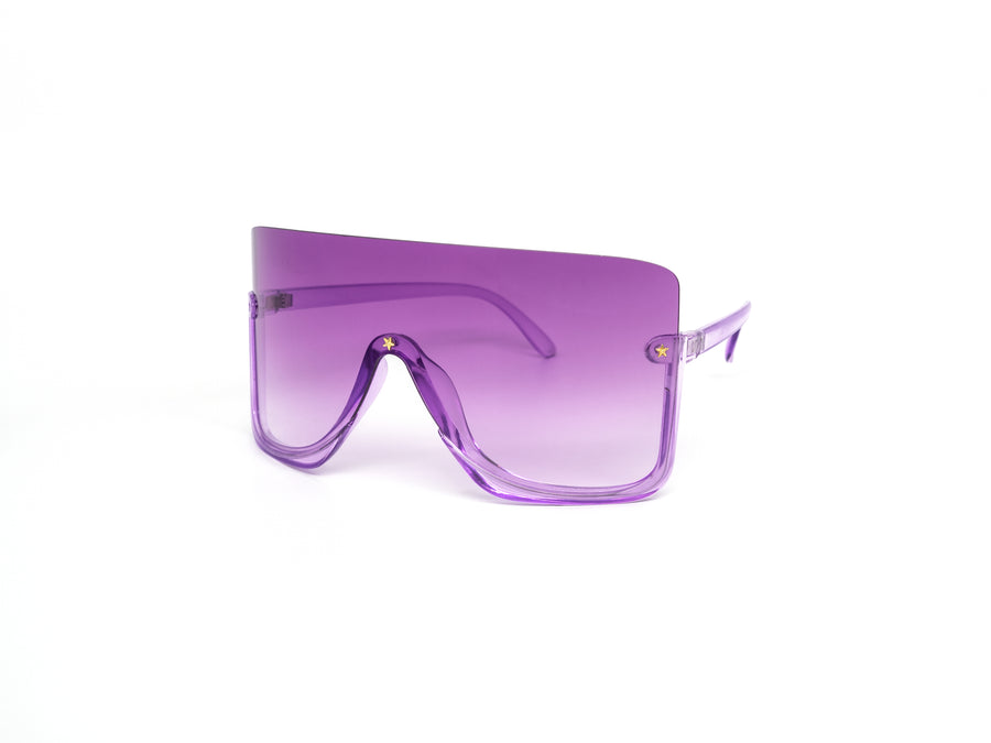 12 Pack: Oversized Semi-rimless Color Gradient Shield Wholesale Sunglasses