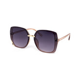 12 Pack: Minimalist Sleek Gold Corner Accented Gradient Wholesale Sunglasses