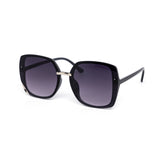 12 Pack: Minimalist Sleek Gold Corner Accented Gradient Wholesale Sunglasses