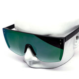 12 Pack: Oversized Rimless Shield Color Mirror Wholesale Sunglasses
