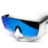 12 Pack: Oversized Rimless Shield Color Mirror Wholesale Sunglasses