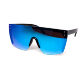 12 Pack: Oversized Rimless Shield Color Mirror Wholesale Sunglasses