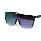 12 Pack: Oversized Rimless Shield Color Mirror Wholesale Sunglasses