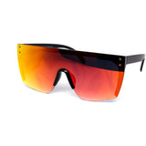 12 Pack: Oversized Rimless Shield Color Mirror Wholesale Sunglasses