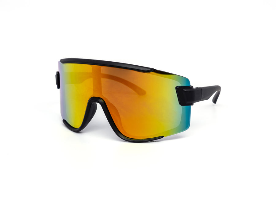 12 Pack: Modern Sports Shield Wrapper Mirror Wholesale Sunglasses