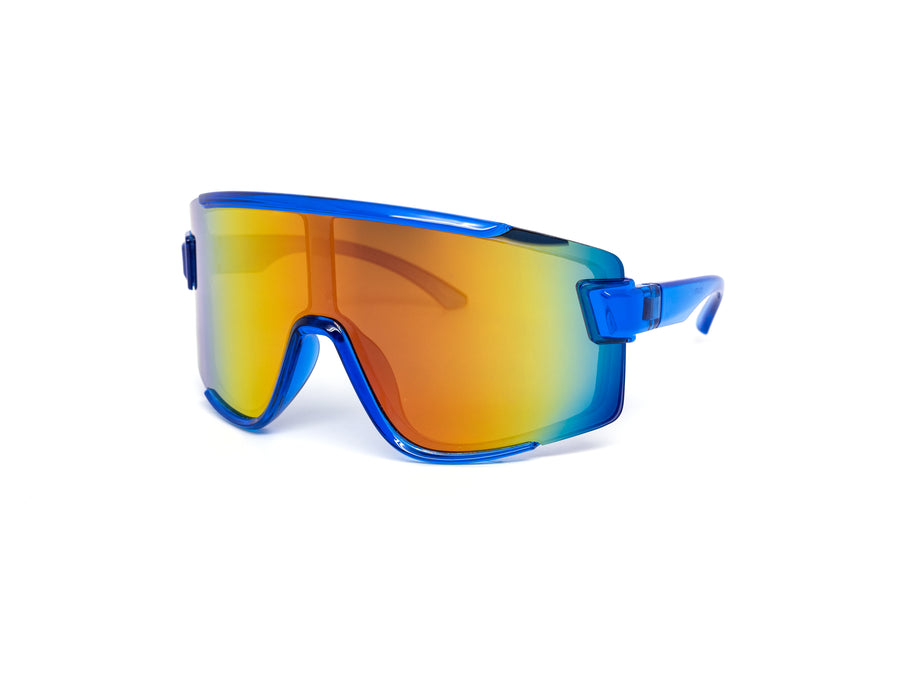 12 Pack: Modern Sports Shield Wrapper Mirror Wholesale Sunglasses