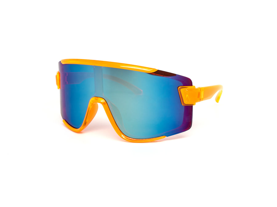 12 Pack: Modern Sports Shield Wrapper Mirror Wholesale Sunglasses