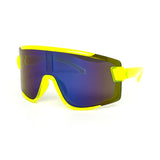 12 Pack: Modern Sports Shield Wrapper Mirror Wholesale Sunglasses