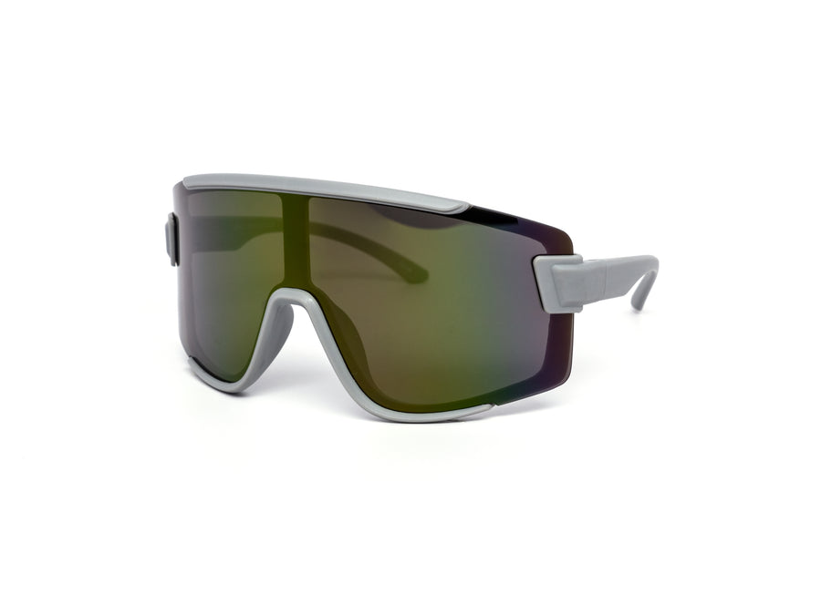 12 Pack: Modern Sports Shield Wrapper Mirror Wholesale Sunglasses
