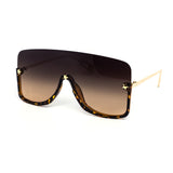 12 Pack: Semi-rimless Oversized Shield Duo-tone Wholesale Sunglasses