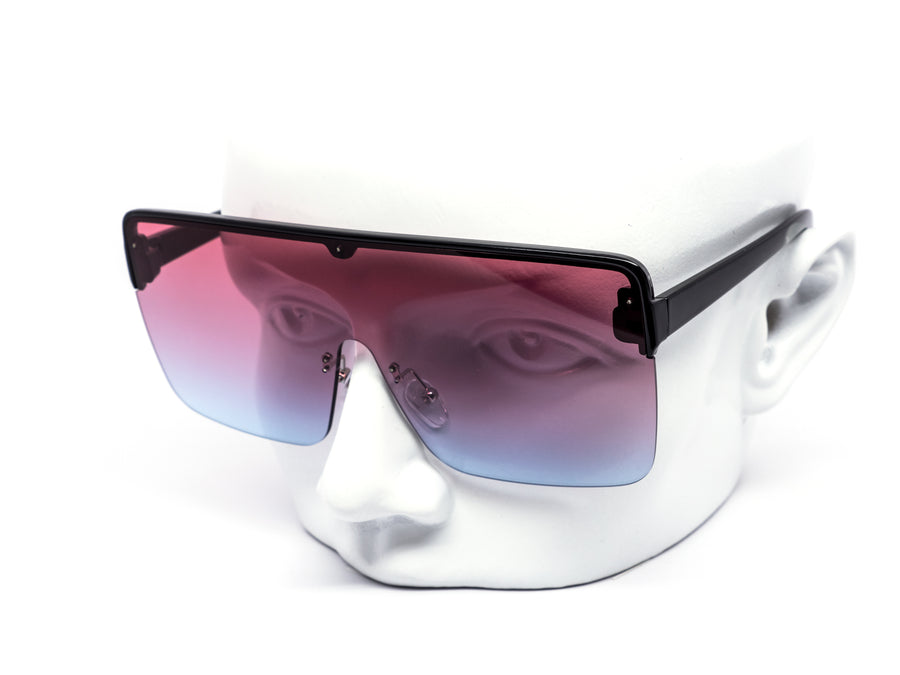 12 Pack: Eccentric Oversized Flat Duo-tone Wholesale Sunglasses