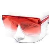12 Pack: Eccentric Oversized Flat Color Gradient Wholesale Sunglasses