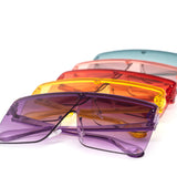 12 Pack: Eccentric Oversized Flat Color Gradient Wholesale Sunglasses