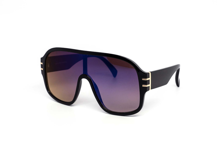 12 Pack: Oversized Big Boss Aviator Mirror Gradient Wholesale Sunglasses