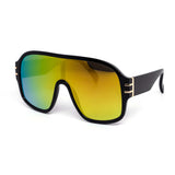 12 Pack: Oversized Big Boss Aviator Mirror Gradient Wholesale Sunglasses