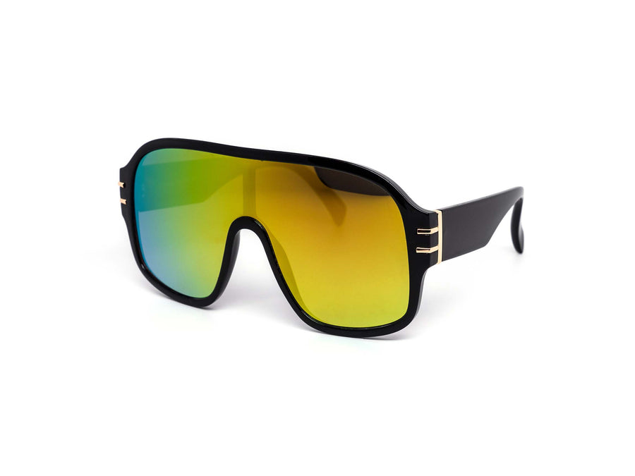 12 Pack: Oversized Big Boss Aviator Mirror Gradient Wholesale Sunglasses