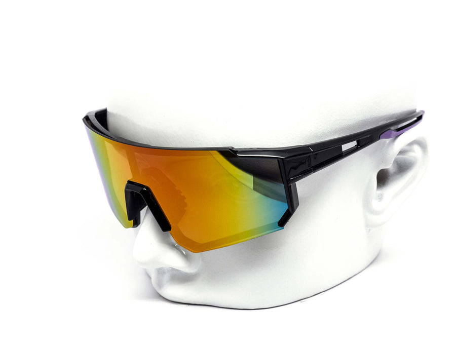 12 Pack: Destiny Performance Sports Shield Burnt Mirror Wholesale Sunglasses