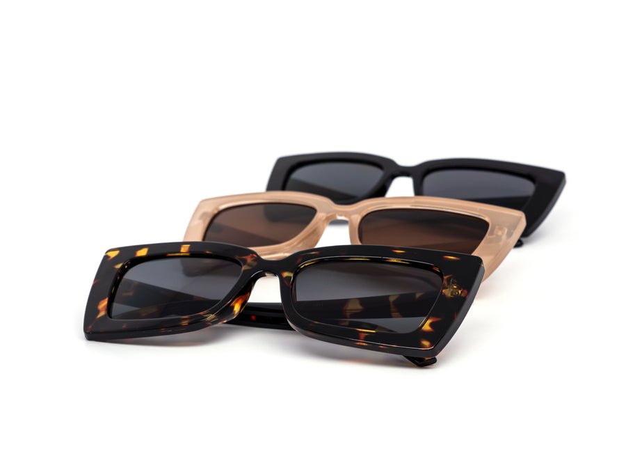12 Pack: Modern Minimalist Angled Cateye Wholesale Sunglasses