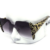 12 Pack: Semi-Rimless Oversized Gradient Animal Wholesale Sunglasses