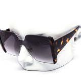 12 Pack: Semi-Rimless Oversized Gradient Animal Wholesale Sunglasses
