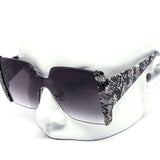 12 Pack: Semi-Rimless Oversized Gradient Animal Wholesale Sunglasses