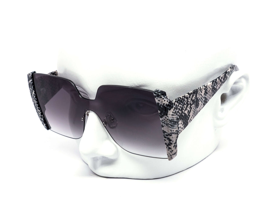 12 Pack: Semi-Rimless Oversized Gradient Animal Wholesale Sunglasses