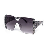 12 Pack: Semi-Rimless Oversized Gradient Animal Wholesale Sunglasses